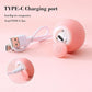 Striped Plastic Interactive Cat Ball Toy - USB Rechargeable, Automatic Rolling, Smart Motion, Luminous, Safe Material – Suitable for Large Breeds, Battery