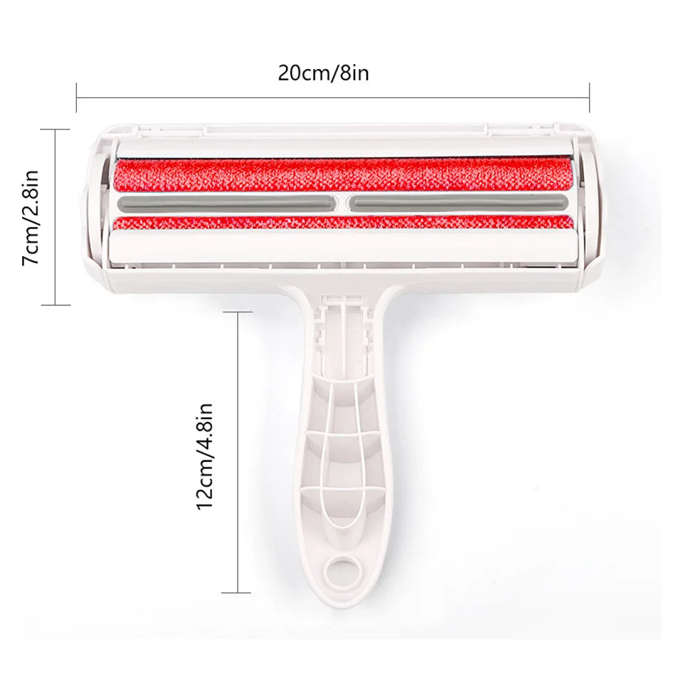 Pet Cat Hair Remover Brush 2-Way Remove Pet Hair Roller Carpet Cleaning Brush Cat Lint Sticking Roller Carpet Cleaner Brushes
