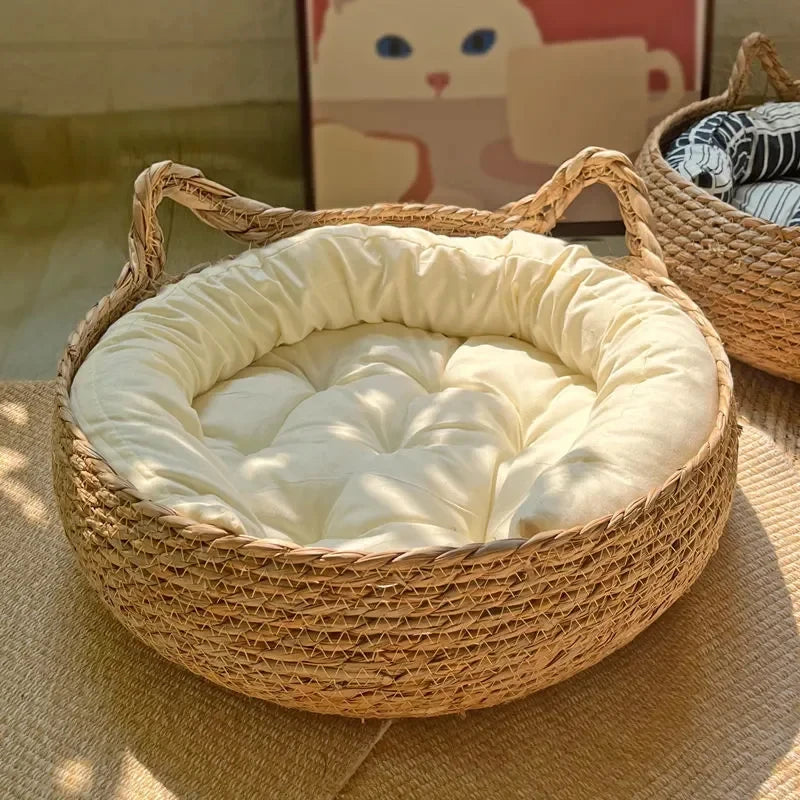 Four Seasons Universal Pure Handmade Vine Woven Cat Nest