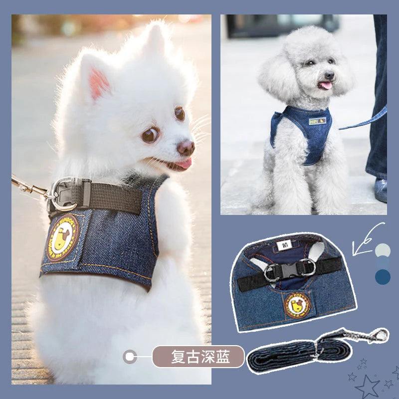 Safety Pet Dog Harness and Leash Set for Small Medium Dogs Cat Harnesses Vest Puppy Chest Strap Pug Chihuahua Bulldog Pet Vest