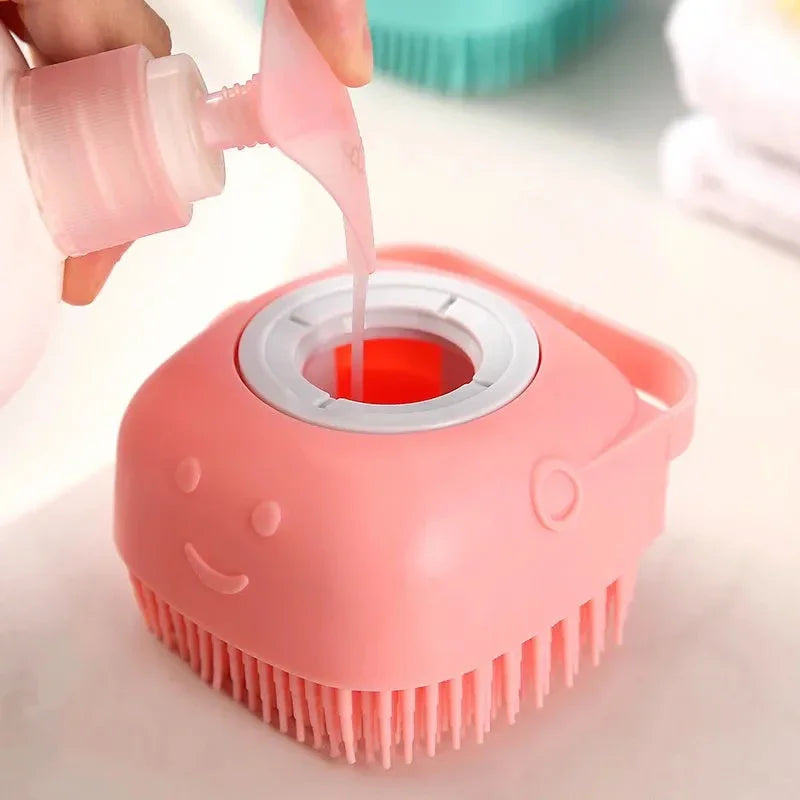 Pet Grooming Tool Silicone Comb Massage Gloves with Shampoo Box