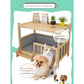 Wooden Dog Kennel Dog House Double Layer