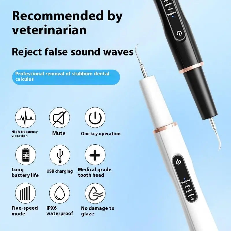 Dog Cat Grooming Smart Dental Ultrasonic Scaler Pet Household Tooth Stone Remover Tooth CleanerTooth Oral Cleaning Care Kit