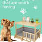 Wooden Dog Kennel Dog House Double Layer