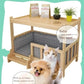 Wooden Dog Kennel Dog House Double Layer