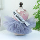 1 Pet Apparel Dog Spring/Summer Breathable White Wedding Dress Princess Dress with Pulling Cord Button For Small Medium Dogs