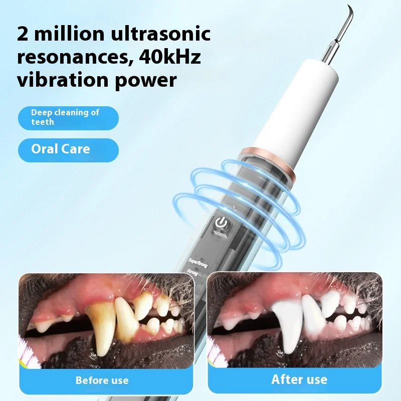 Dog Cat Grooming Smart Dental Ultrasonic Scaler Pet Household Tooth Stone Remover Tooth CleanerTooth Oral Cleaning Care Kit