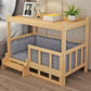 Wooden Dog Kennel Dog House Double Layer