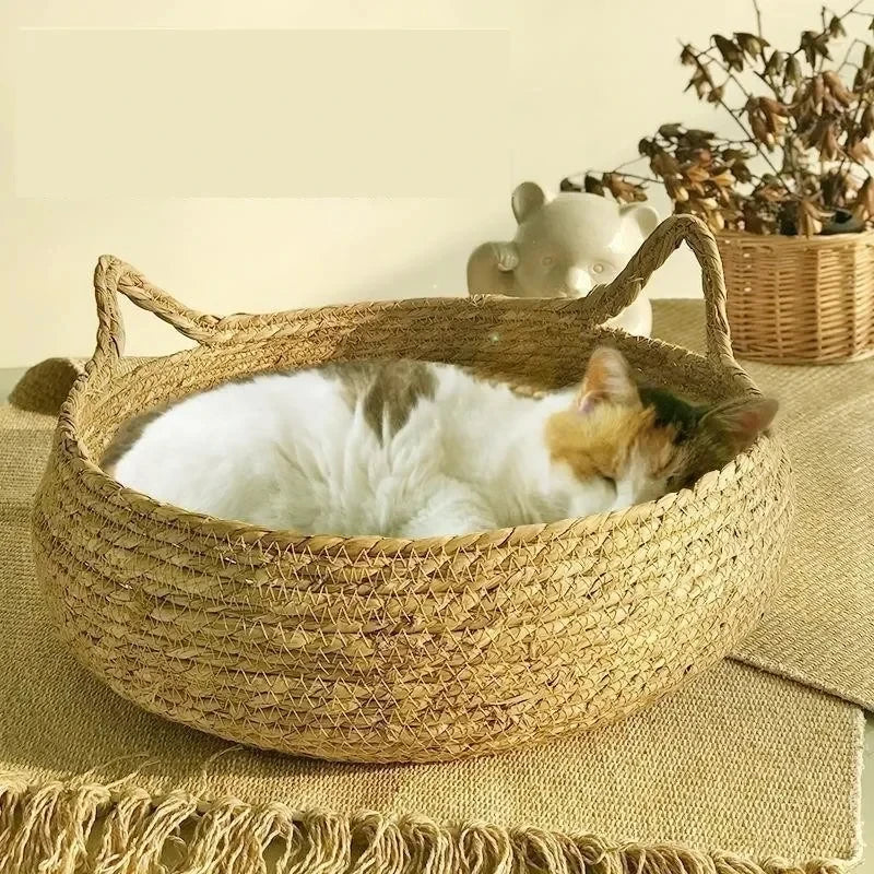 Four Seasons Universal Pure Handmade Vine Woven Cat Nest