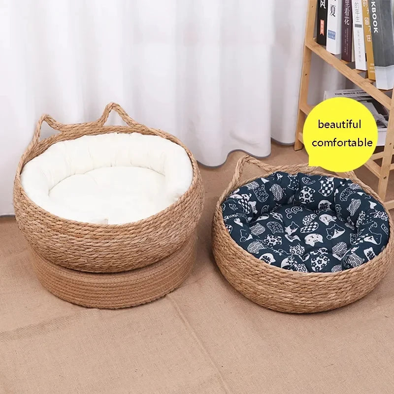 Four Seasons Universal Pure Handmade Vine Woven Cat Nest
